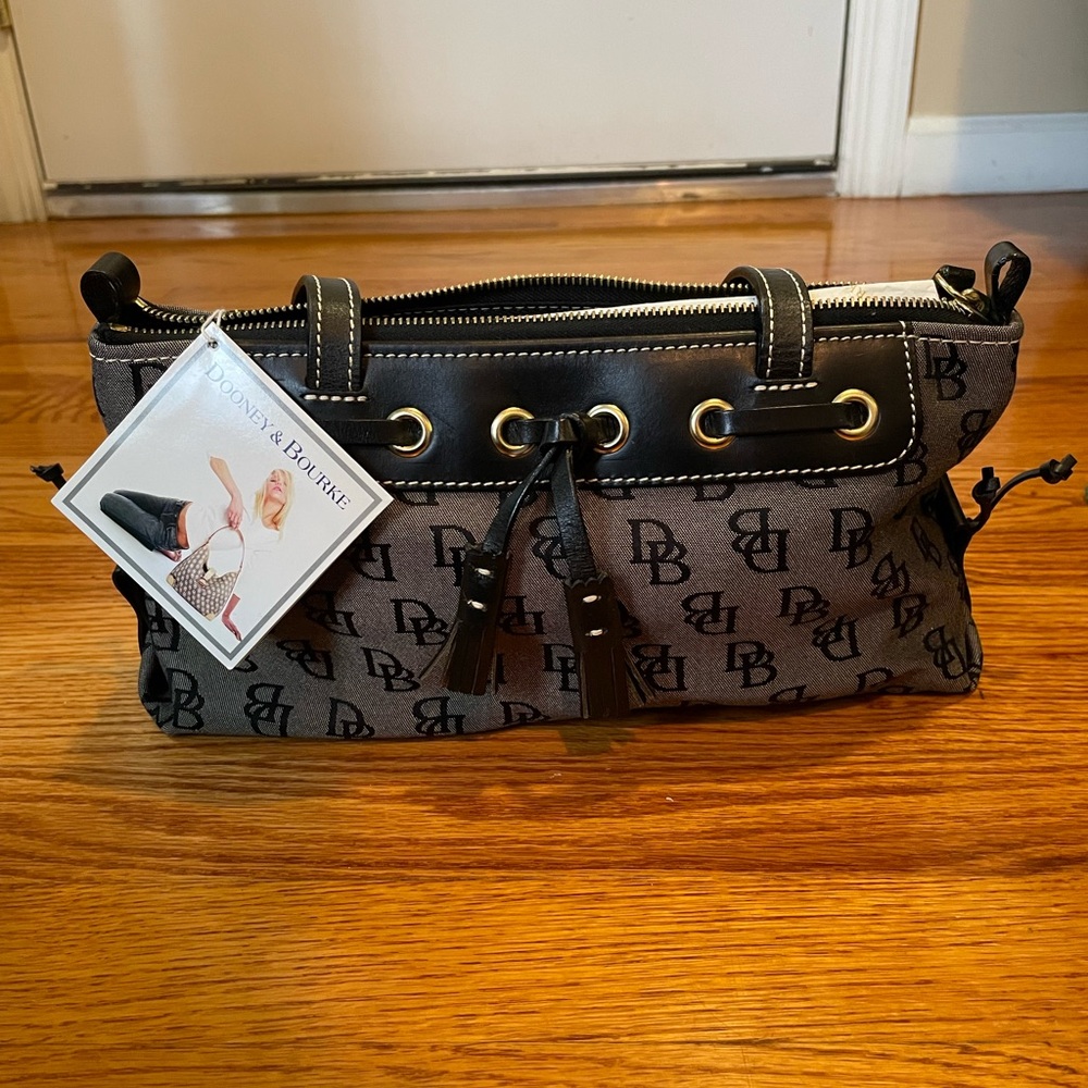 Dooney & Burke Tassel Zip Top Shoulder Bag
